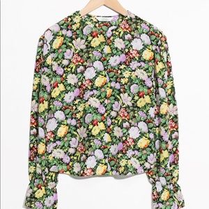 Other Stories Drooped shoulder silk blouse